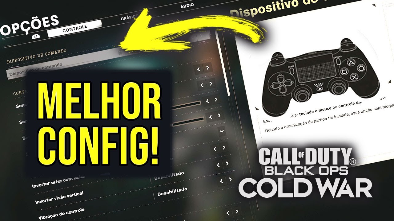 MELHOR CONFIG PARA CONTROLE DO COD COLD WAR! - YouTube