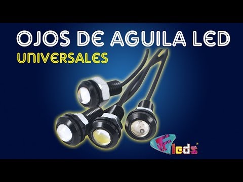 Mini Faro Led Ojo de Aguila con Lupa varios colores para autos y motos