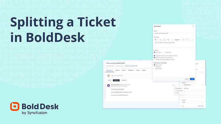 Splitting a Ticket in BoldDesk