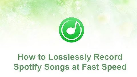 How to Losslessly Record Spotify Songs at Fast Speed