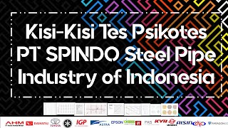 KISI KISI PSIKOTES PT SPINDO STEEL PIPE INDUSTRY OF INDONESIA (DES 2023)