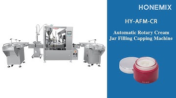 AFM-CR Automatic mask face beauty cream jar filling capping machine with turntable feeding collect