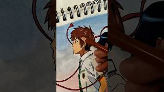 Drawing Taki and Mitsuha from your name 🥀🌹🏵️ #art #shorts