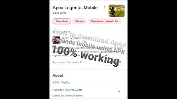 Download Apex Legends Mobile using APK + OBB 100% working way| English version