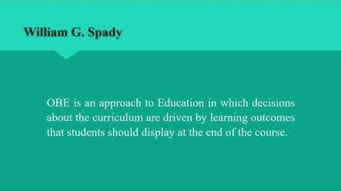 Outcome-Based Education(OBE) Response to Quality Learning