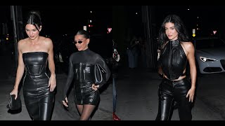 Kylie Jenner celebrates the launch of her new clothing line 'Khy' with sis Kendall and Hailey Bieber