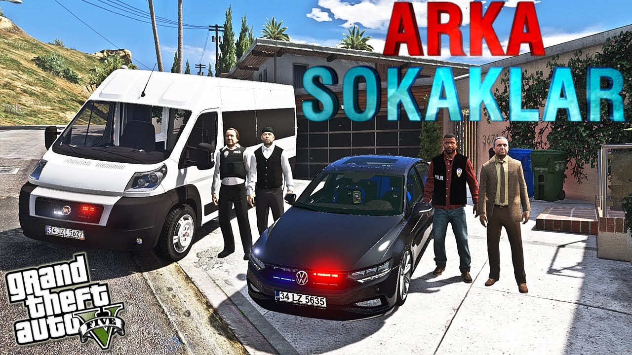 FRANKLİN ARKA SOKAKLARDA POLİS OLDU RIZA BABANIN ARABASINI ALDI - GTA 5 MODS