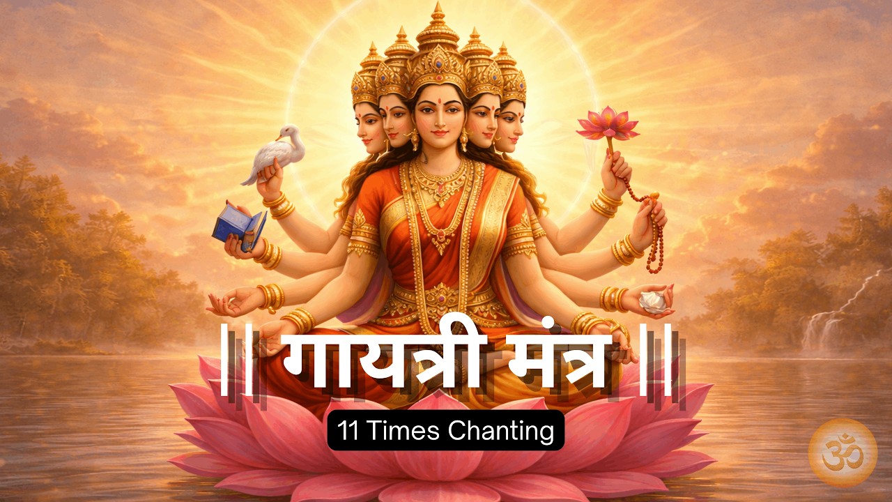|| गायत्री मंत्र || 11 Times Calm Relaxing Meditation Chant for Peace, Positivity & Inner Healing