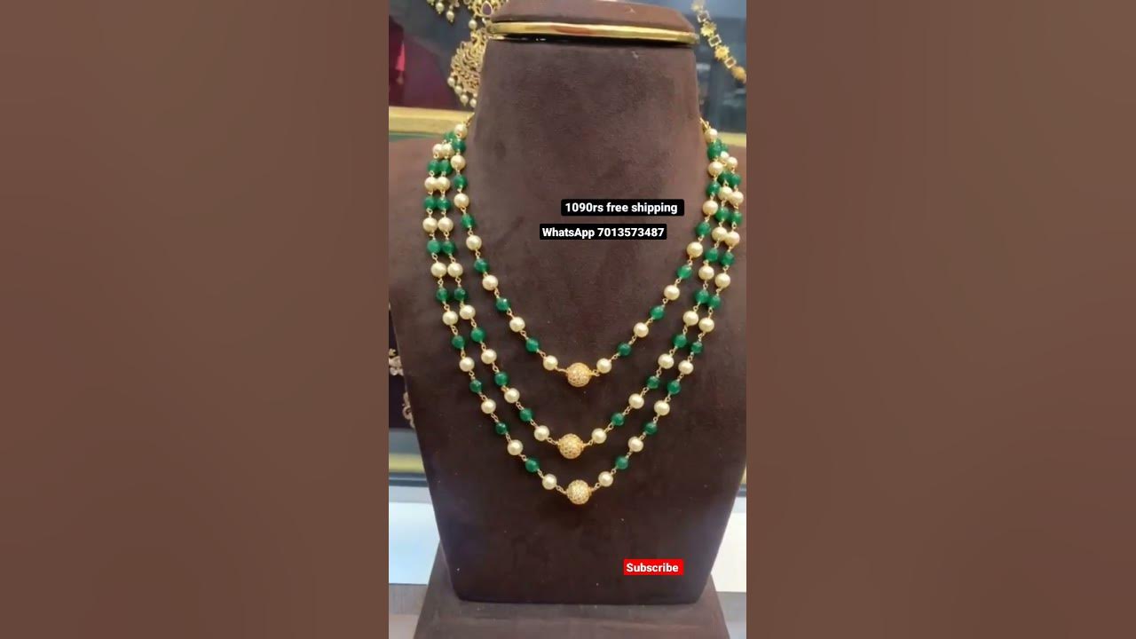 one-gram-gold-beautiful-design-perals-beeds-step-chain-youtubeshorts