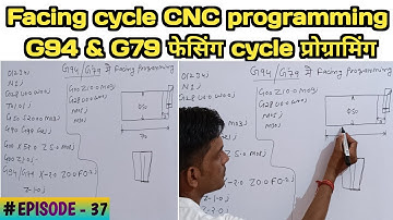 Facing cycle programming with G94 & G79 || G94 & G79 में फेसिंग साइकिल प्रोग्रामिंग करना सीखें