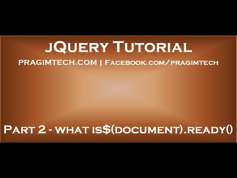 Video: Was ist Document Ready in JavaScript?