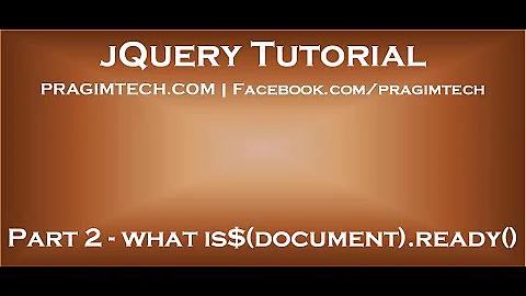 What is $document ready function in jquery
