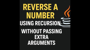 Reverse a Number in Java WITHOUT Extra Arguments