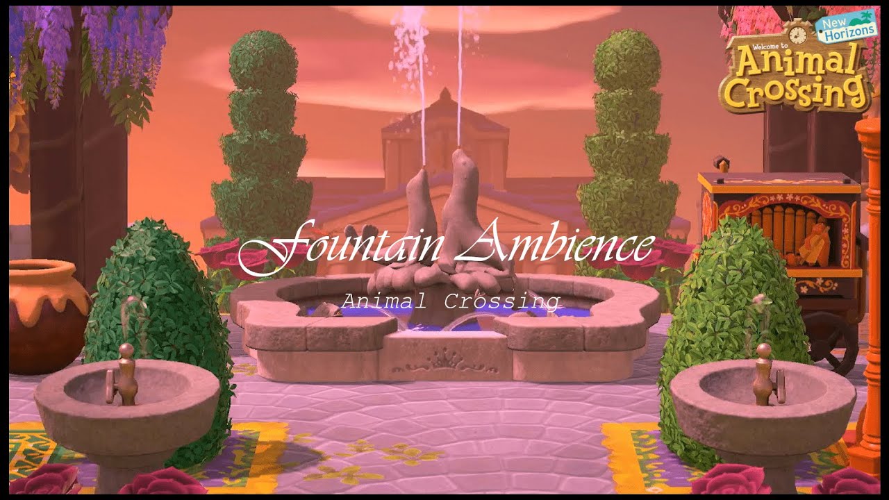 ACNH 🍃 Fountain Ambience to study / relax ⛲🌊🎶 YouTube