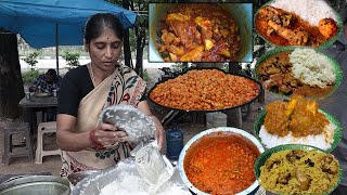 Hardworking Aunty Selling Road Side Meals |  Non Veg Meals | Street Food India | Food Bandi