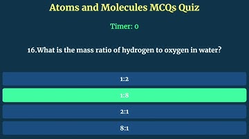 Class 9 Science | Atoms and Molecules | Chapter 3 MCQs | Science Quiz