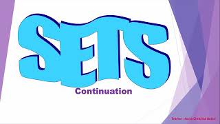 Set Operations: union, intersection, complement and difference of sets