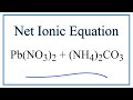 Net Ionic Equations and Spectator Ions