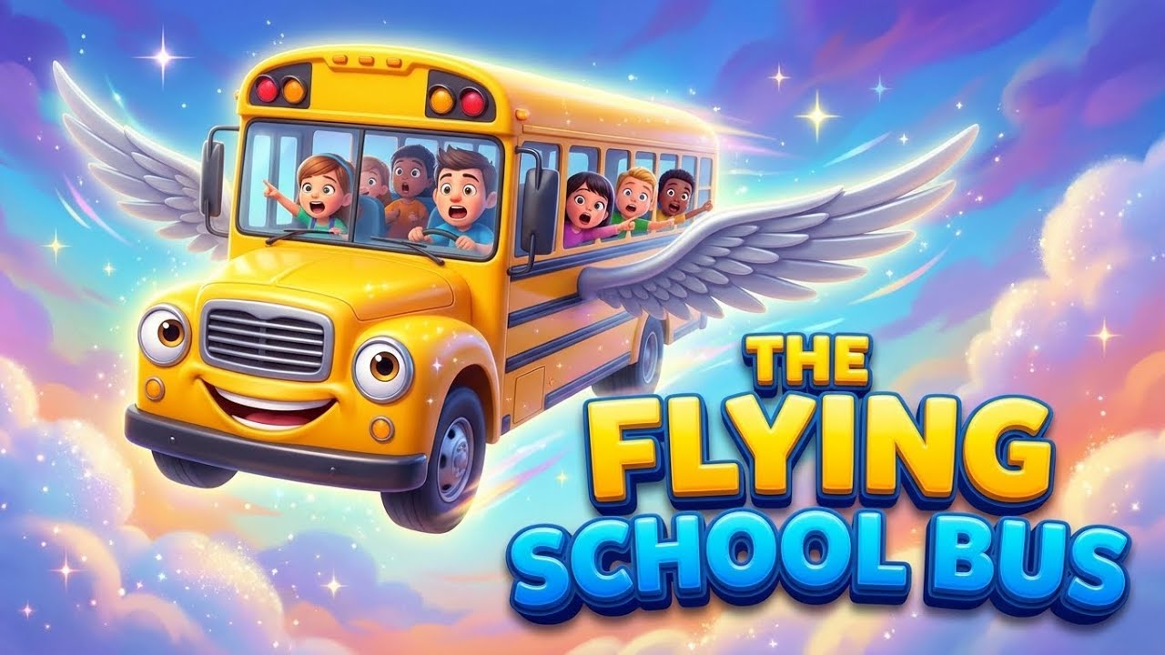 Летающий школьный автобус 🚍✨ | Забавная детская песенка | Развивающий мультфильм-приключение для ...