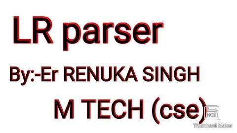 LR  parser