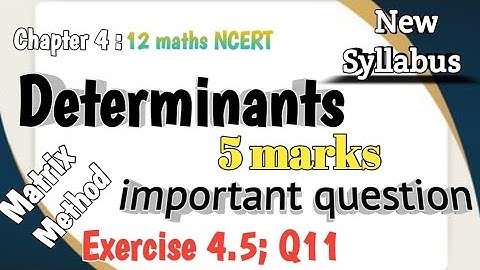 Exercise 4.5 Q11 Determinants Class 12 Maths NCERT | Determinants Ex 4.5 q11 #matrix #method