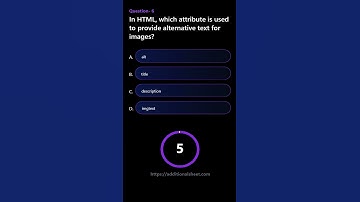 In HTML which attribute is used to provide alternative text for images