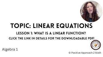 What is a Linear Function?