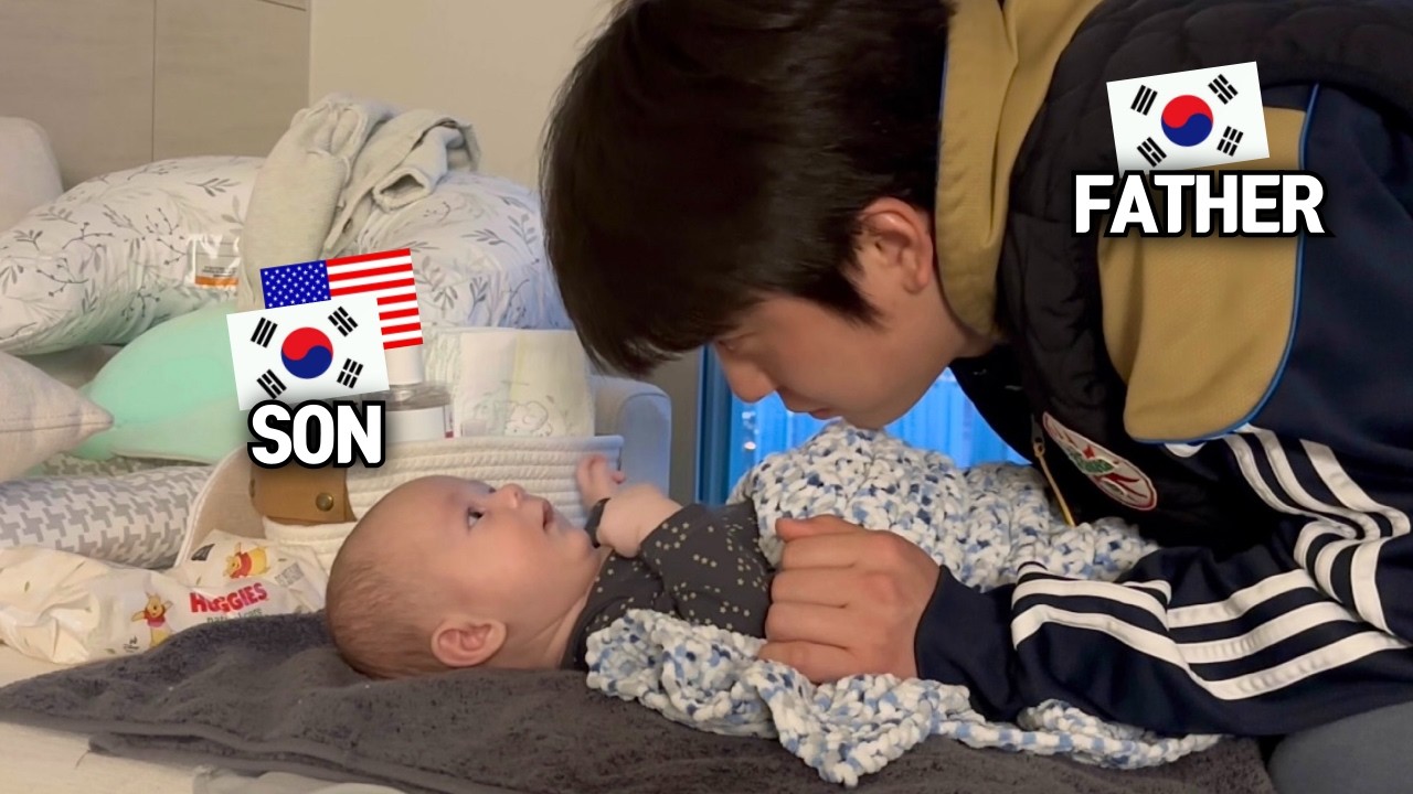 [국제부부] 아들과 하루 종일 대화를 했습니다! Newborn starts talking!