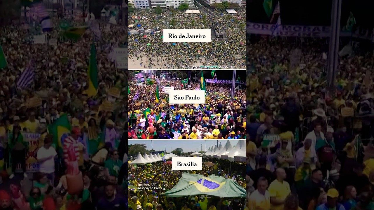 Protesters Mass in Brazil as Bolsonaro Faces Conviction
