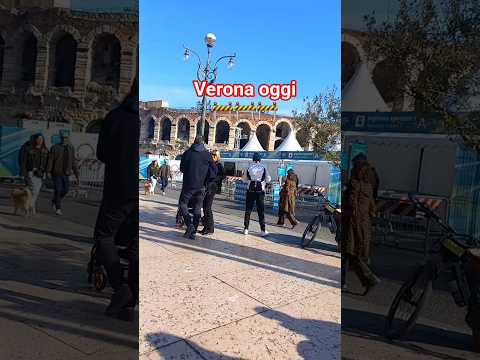 Video Verona oggi Piazza Bra blindata per Milano-Cortina 2026 ??
