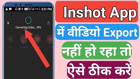 How To Fix Inshot App Video Export Problem | How To Solve Inshot Initializing Problem 2021