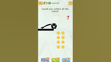 #short Draw 2 save Could you collect all the coins level 193 🤣# puzzle games # puzzle #