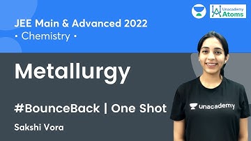 Metallurgy | One Shot | #BounceBack Series | JEE Chemistry | Unacademy Atoms | Sakshi Vora