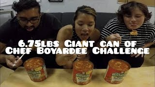Giant can of Chef Boyardee Challenge!
