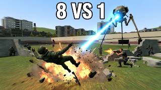 Strider vs 8 Rebels | Gmod