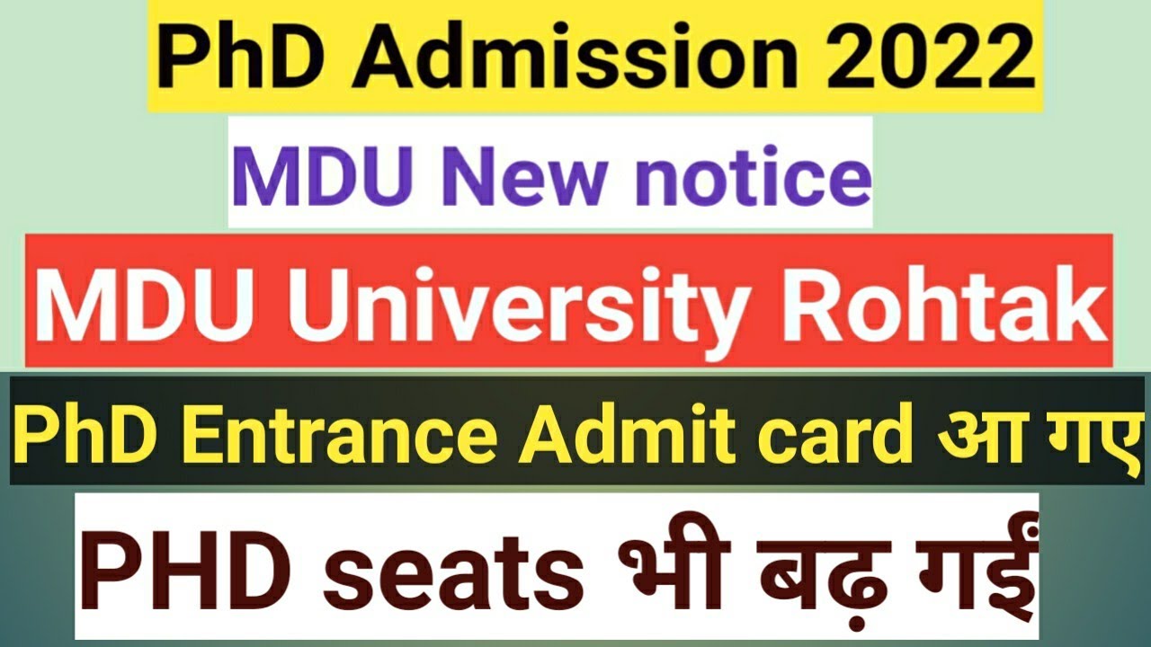 mdu phd admission process