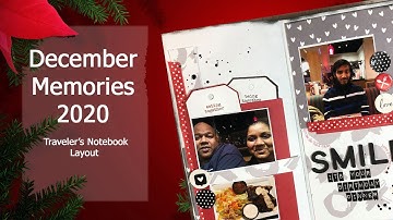 Scrapbook process  with Project Life Cards / TN layout / Travelers Notebook  / December Memories