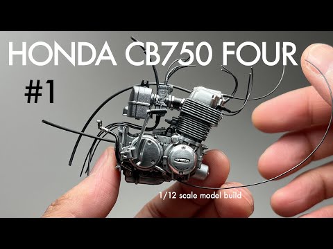 Building Aoshima 1/12 HONDA CB750 FOUR [#1]  Scale Model Custom
