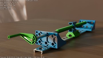 Blender 3D Animation of a Lead Screw in Action | Scalar Vector Studio
