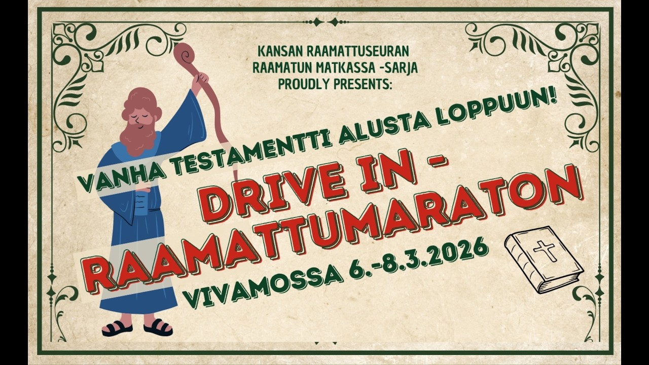Vanha Testamentti alusta loppuun la 7.3.2026 iltapäivä