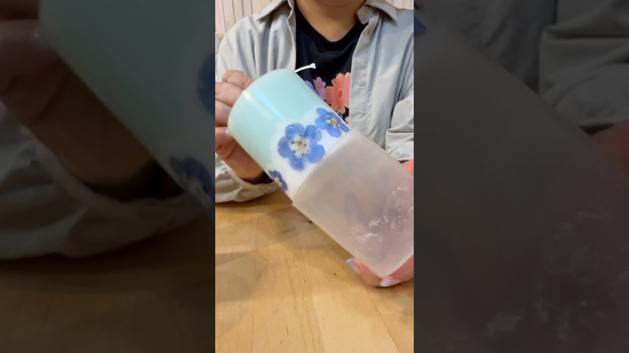 ネモフィラのボタニカルキャンドル作り:ショートバージョン　#ネモフィラ