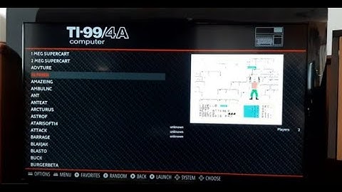 RetroPie TI99Sim - module/game preview videos for TI-99/4A