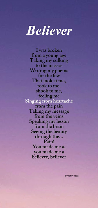 Believer~Imagine Dragons lyrics #ytshorts #song #music #lyrics