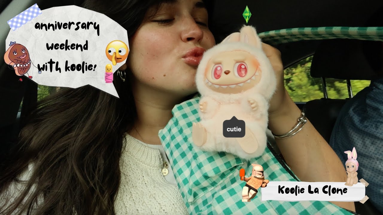 anniversary weekend with koolie- labubu unboxing, anniversary dinner and new makeup