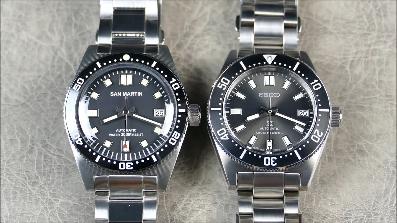 On the Wrist, from off the Cuff: San Martin – SN007-G2, 2nd Gen 62MAS  Homage vs. Seiko – SBDC101 - YouTube