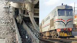 أول فيديو لحادث خروج 3 عربات من قطار النوم في محطة مصر