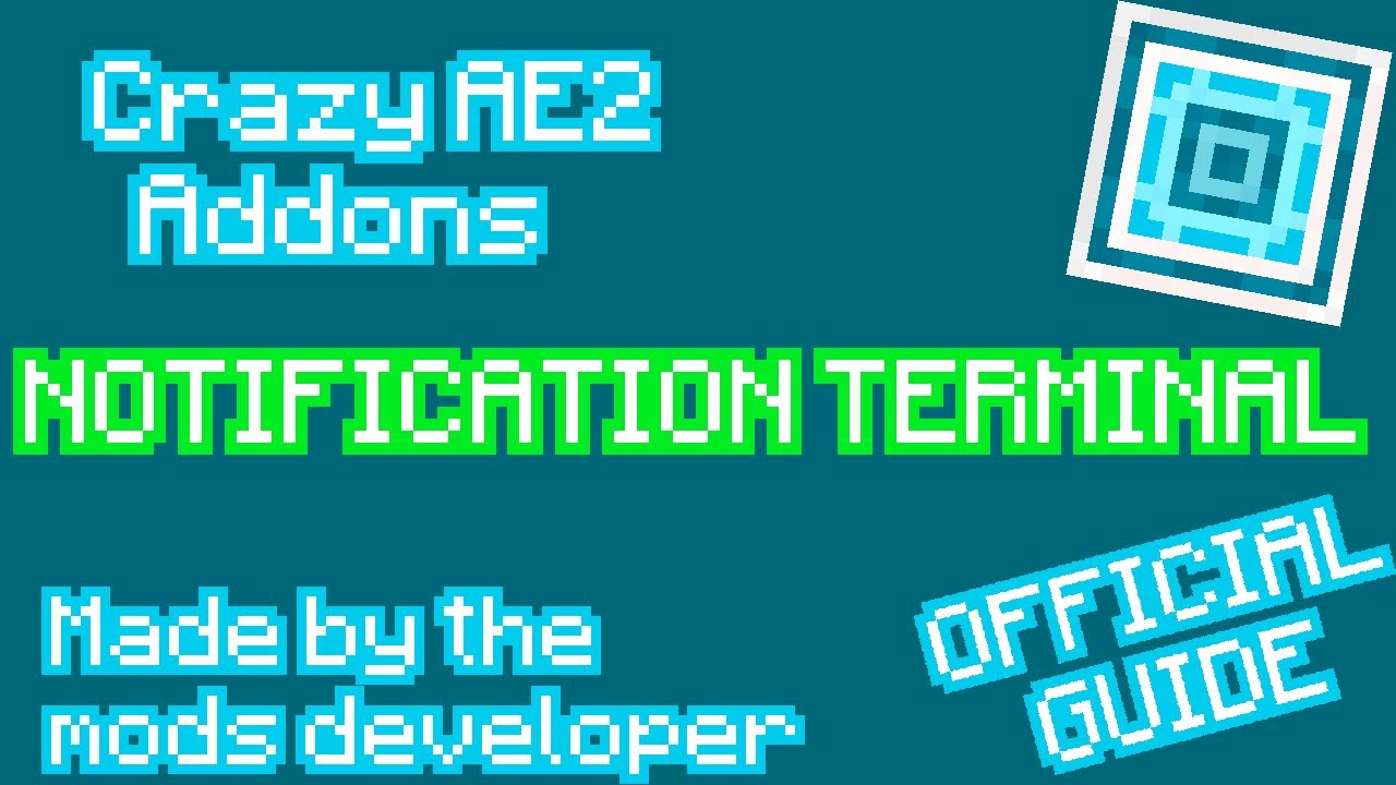 [Tutorial] Crazy AE2 Addons - Notification Terminal - YouTube