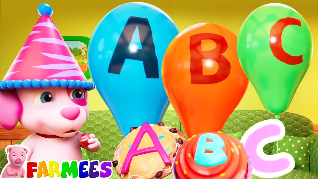 ABC Alphabet Kindergarten Song & Cartoon Video by Farmees