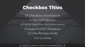 Checkbox Titles Motion Graphics Templates
