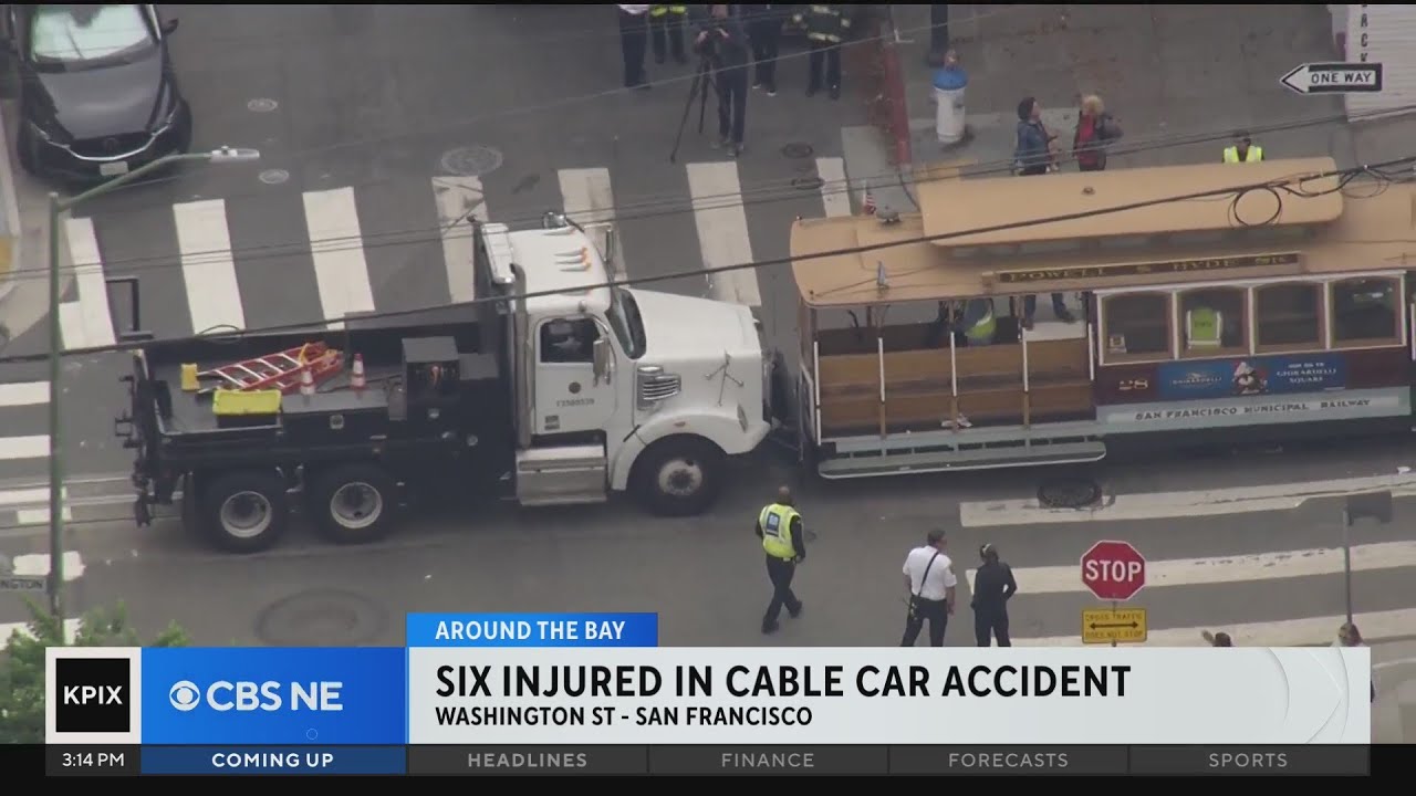 Cable Car operator's abrupt stop to avoid collision injures 6 in San Francisco YouTube